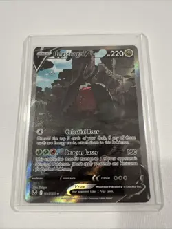 Pokemon Regidrago v TCG Sword & Shield Silver Tempest Holo Ultra Rare Card - Image 1