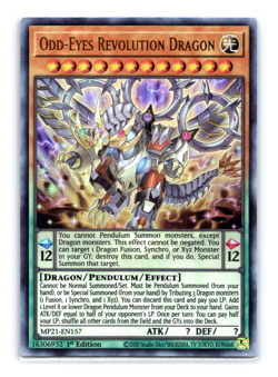 Odd-Eyes Revolution Dragon - MP21-EN157 - Ultra Rare - 1st Edition Yugioh - Image 1