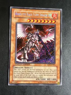 yu gi oh horus the black flame dragon lv8 een-ense1 secret rare eng limited - Image 1
