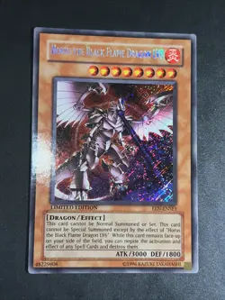 yu gi oh horus the black flame dragon lv8 een-ense1 secret rare eng limited - Image 2