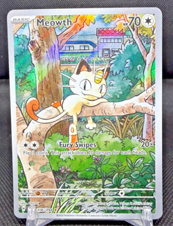 Meowth 106/094 Me02: Phantasmal Flames Holo Illustration Rare MINT Pokemon - Image 1