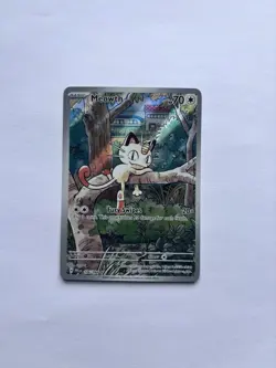 Pokemon TCG Meowth 106/094 Phantasmal Flames Illustration Rare NM+ - Image 1