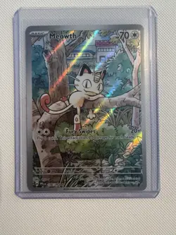 Pokemon TCG Meowth 106/094 Illustration Rare Me02: Phantasmal Flames - Image 1