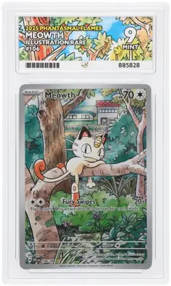 Pokemon TCG Meowth 106/094 Phantasmal Flames Illustration Rare Ace 9 - Image 1