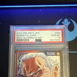 Monkey D. Garp OP02-002 Alternate Art Foil PSA 10 Japanese One Piece CCG - Image 2