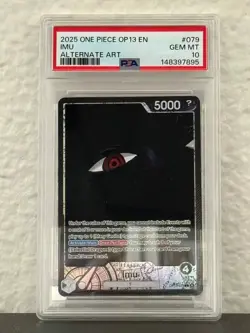 2025 One Piece OP13 English Imu Alternate Art #079 PSA 10 Gem Mint - Image 1