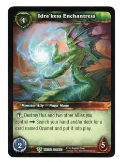 2011 World Of Warcraft WoW TCG - Idra'kess Enchantress - Throne Of Tides 204/263 - Image 1