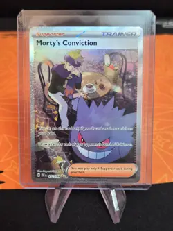 Morty's Conviction 211/162 Special Illustration Rare Temporal Forces NM Pokemon - Image 1