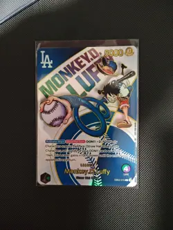 One Piece Monkey D. Luffy Foil Los Angeles Dodgers PROXY CARD - Image 1