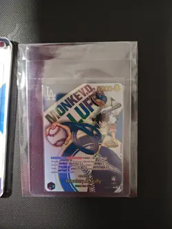One Piece Monkey D. Luffy Foil Los Angeles Dodgers PROXY CARD - Image 3