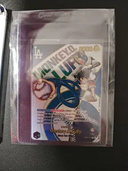 One Piece Monkey D. Luffy Foil Los Angeles Dodgers PROXY CARD - Image 5