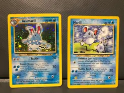 AZUMARILL & MARILL [NM/MT] NEO GENESIS HOLO VINTAGE POKEMON CARDS - Image 1