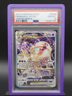Deoxys VSTAR GG46/GG70 Crown Zenith Full Art SWSH Pokemon Card PSA 10 - Image 1