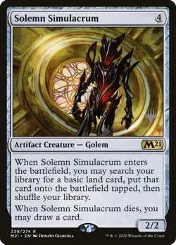 MTG Solemn Simulacrum Promopack Stamped ** Core Set 2021 Promos ** English (NM) - Image 1
