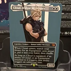 MTG FIN *Non-Foil Cloud, Midgar Mercenary (Borderless) 375 M NM FINAL FANTASY - Image 1