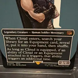 MTG FIN *Non-Foil Cloud, Midgar Mercenary (Borderless) 375 M NM FINAL FANTASY - Image 4