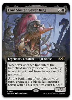 Lord Skitter, Sewer King (Extended Art) #339 LP Wilds of Eldraine WOE Magic MTG - Image 1