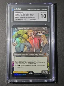 MTG CGC 10 Eddie Brock (Borderless Foil) M 0224 Marvel's Spider-Man (Low POP) - Image 1