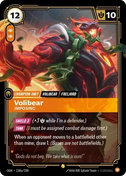 Volibear - Imposing (Alternate Art) [OGN - 158a/298] - NM [Foil] TCG Riftbound - Image 1
