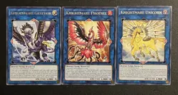 YUGIOH! 1x Knightmare Phoenix Knightmare Unicorn Gryphon GEIM Rare 1st ed NM - Image 1