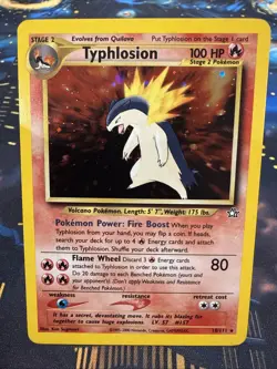 Typhlosion Neo Genesis 18/111 Holo Pokemon NM/LP Super Clean Copy - Image 1