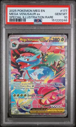 2025 Pokemon #133 #134 #177 Bulbasaur Ivysaur Mega Venusaur PSA 10 Seq - Image 2