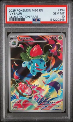 2025 Pokemon #133 #134 #177 Bulbasaur Ivysaur Mega Venusaur PSA 10 Seq - Image 5