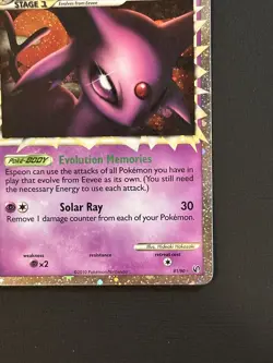Espeon Prime 81/90 Ultra Rare HGSS Undaunted Pokemon TCG LP - Image 3