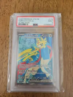 Pokemon 2025 SV Journey Together JTG en Hop's Zacian EX #176/159 PSA 9 - Image 1