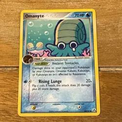 Pokemon TCG Omanyte Legend Maker 60/92 Regular Common Card - Image 1