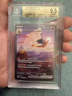 2023 Pokemon 151 #199 Charizard ex SIR BGS 9.5 *SLAB MINOR CRACK* - Image 1