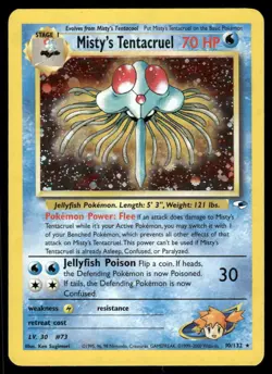 *TUE NIGHT* Misty's Tentacruel 10/132 Gym Heroes Holo Rare - Image 1