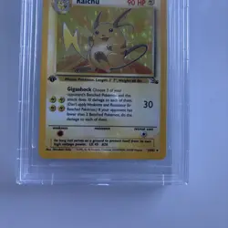 Raichu Holo 1999 Pokemon Fossil 1st Edition # 14 Graded 7.5 Vintage Pokemon - Image 4