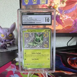 Pokemon Sprigatito Black Star Promo Sv: Scarlet & Violet 076 Holo 60 HP CGC 10 - Image 1