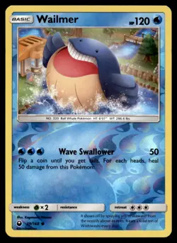 Wailmer 39/168 Common Celestial Storm Pokemon Reverse Holo Moderately Played - Image 1