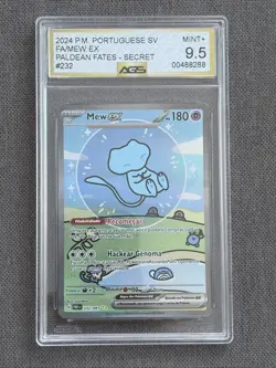 Pokemon MEW EX Paldean Fates Special Illust Rare #232 AGS 9.5 Portuguese - Image 1