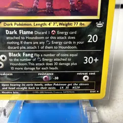 Pokemon Houndoom Neo Revelation Unlimited 08/64 Stage 1 70 HP Holo Rare - Image 4