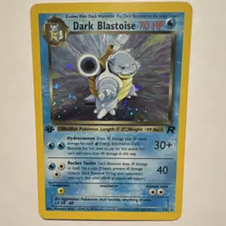 Pokemon TCG Dark Blastoise 3/82 Team Rocket Holo Rare 1st Edition 70 HP - Image 1