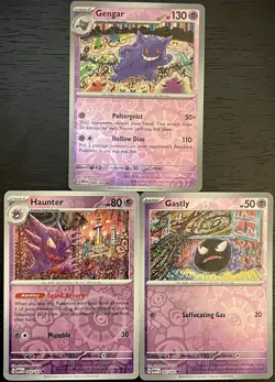 Pokemon TCG Gengar 094/165 Haunter Gastly Scarlet & Violet 151 Reverse Holo - Image 1