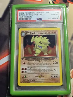 Pokemon TCG 2002 Neo Destiny Dark Tyranitar Holo 1st Edition #11/105 PSA 8 - Image 1
