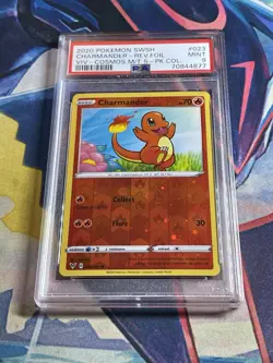 Pokemon SWSH Charmander Cosmos Reverse Holo PSA 9 Vivid Voltage - Image 1