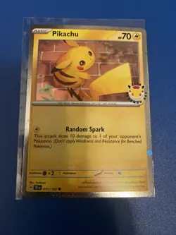 Pokemon Tcg Pikachu 051/162 Pokemon Day 2026 Promo Stamped Nm - Image 1