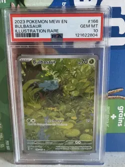 2023 Pokemon 151 Bulbasaur Illustration Rare 166/165 PSA 10 English - Image 1
