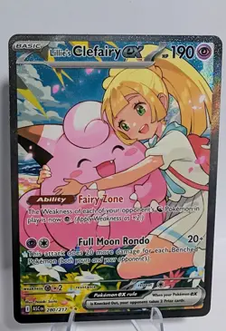 Lillie’s Clefairy ex 280/217 SECRET SIR Pokemon Ascended Heroes IN HAND - Image 1