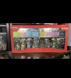 Pokemon Prismatic Evolutions Mini Tin 8-Pack Costco Exclusive Complete Set - New - Image 1