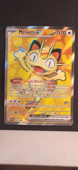 Pokemon Meowth EX Full Art Ultra Rare Holo 107/088 Perfect Order Near Mint - Image 1