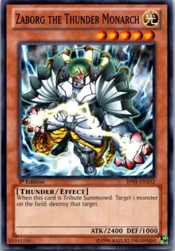 Zaborg The Thunder Monarch BP01-EN132 Yu-Gi-Oh! 1st Edition Light Play - Image 1