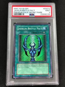 Yugioh 2007 Javelin Beetle Pact PP01-EN012 PSA 9 Secret Rare - Image 1