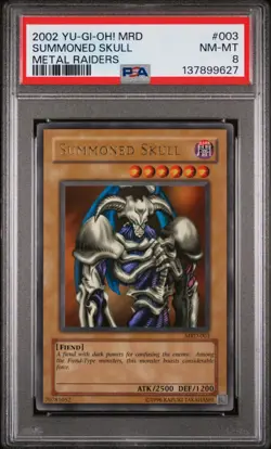 2002 Yu-Gi-Oh! Summoned Skull MRD-003 Ultra Rare PSA 8 - Image 1