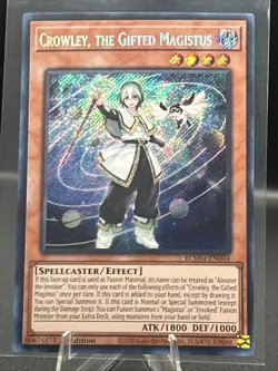 Crowley, The Gifted Magistus 1st Edition Secret Rare BLMM-EN044 (NM) Yu-Gi-Oh! - Image 1